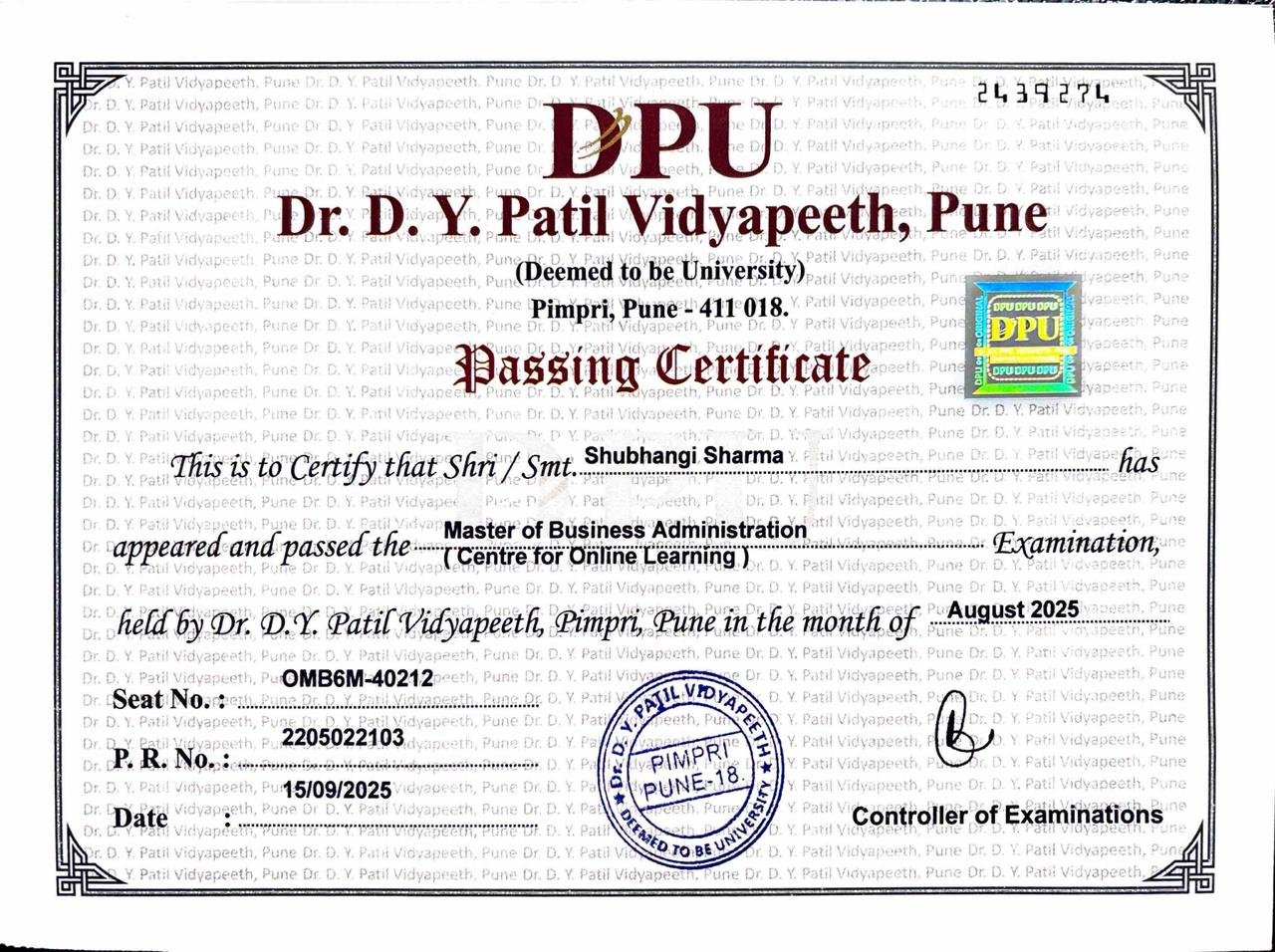 Certificate 8